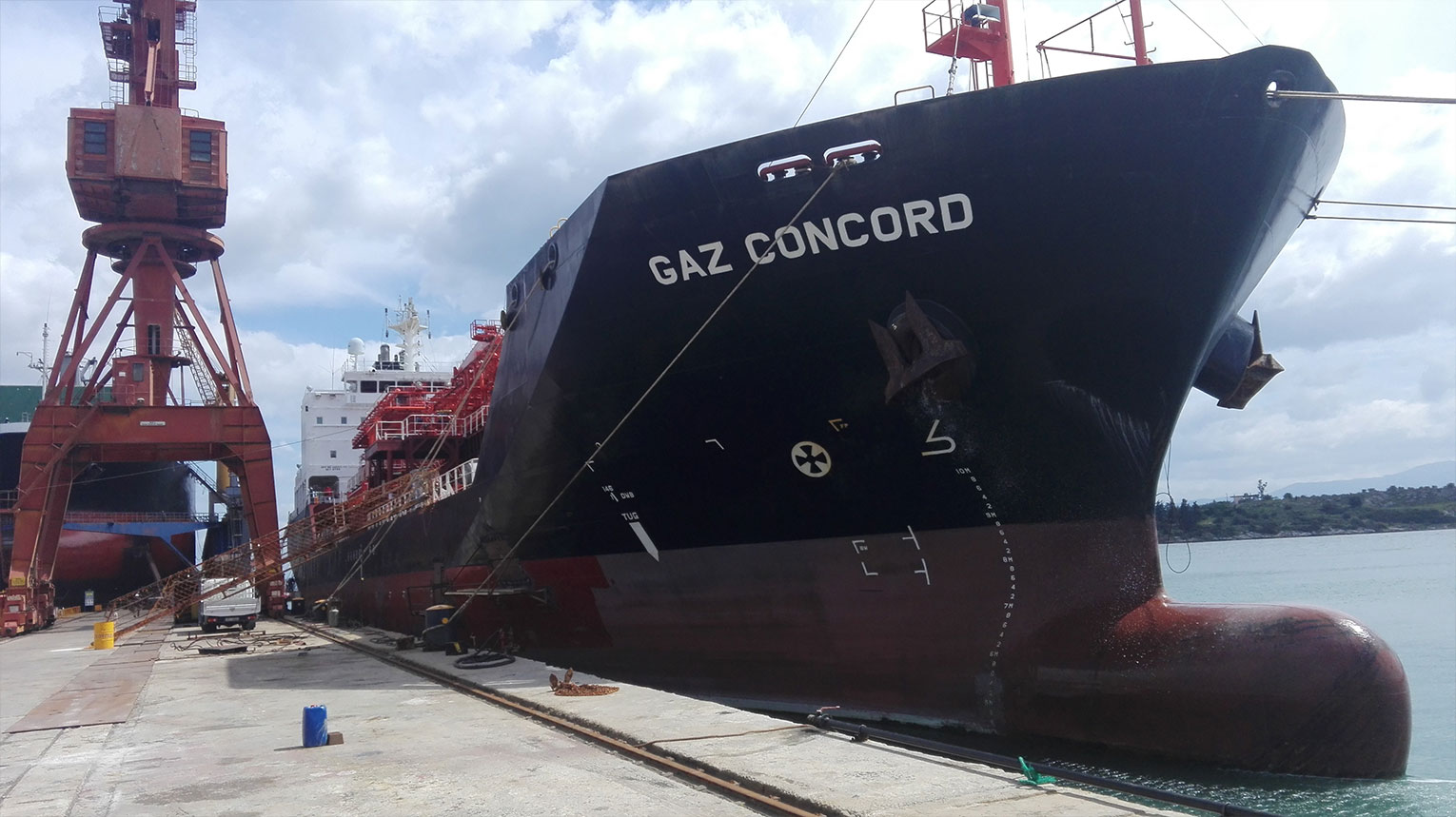 Υγραεριοφόρο (LPG) πλοίο GAZ CONCORD στα Ναυπηγεία Χαλκίδας
